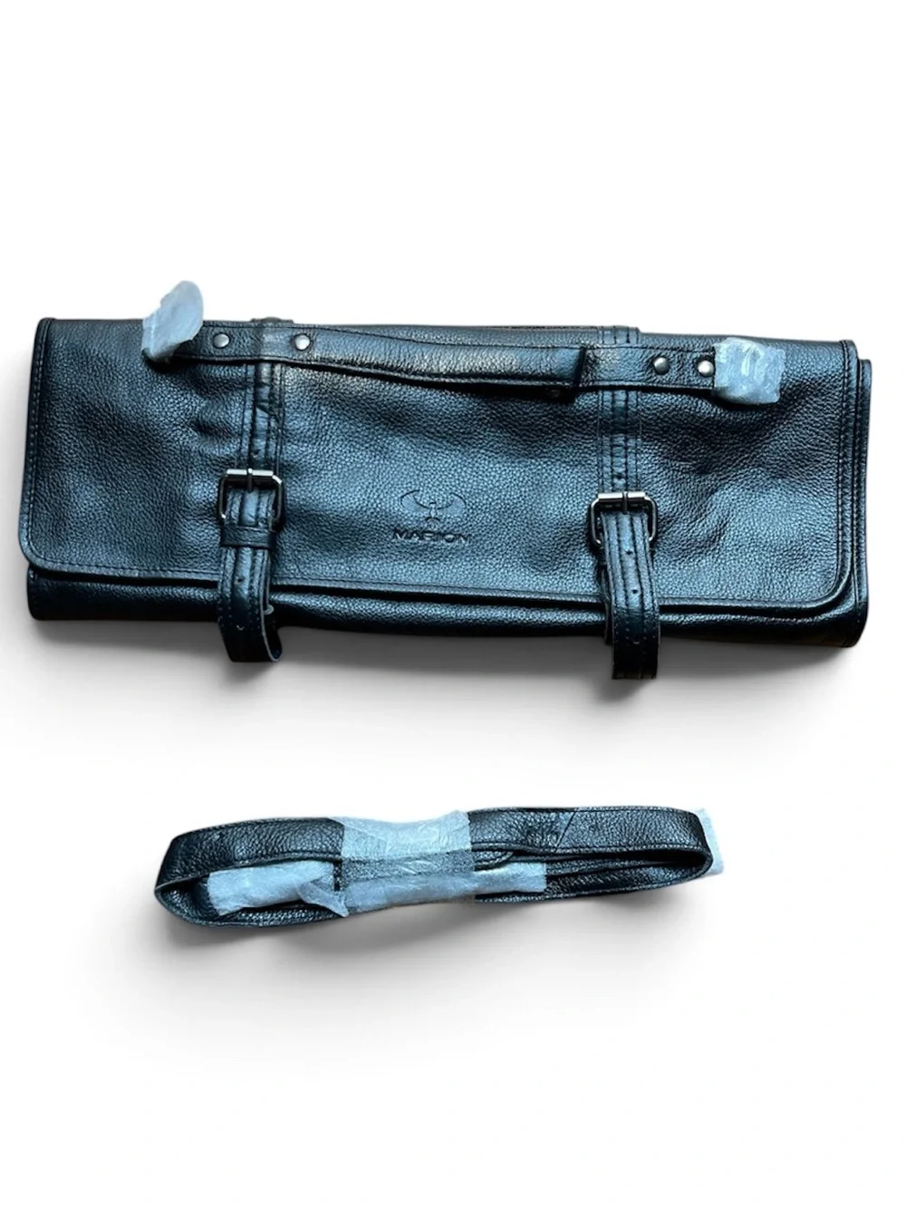 New Marion Le Kangou Genuine Calf Leather Knife Roll 8 Pocket Chef Knife Case